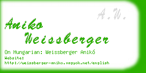 aniko weissberger business card